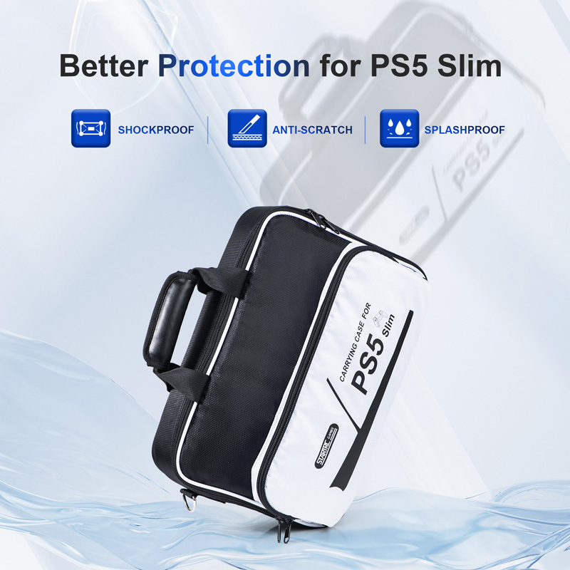 RLSOCO Hard Travel Case For PS5 DualSense Controller – Shock-Proof, Water-Resistant With Carry Strap